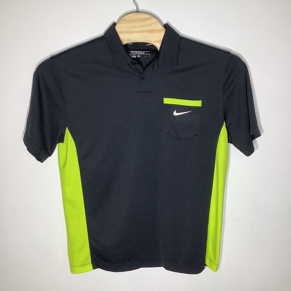 Nike Golf Tour Performance‎ Mens Short Sleeve Golf Polo Black Size Large